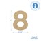 Wooden Number 8, 12 inch or 8 inch, Unfinished Large Wood Numbers for Crafts | Woodpeckers